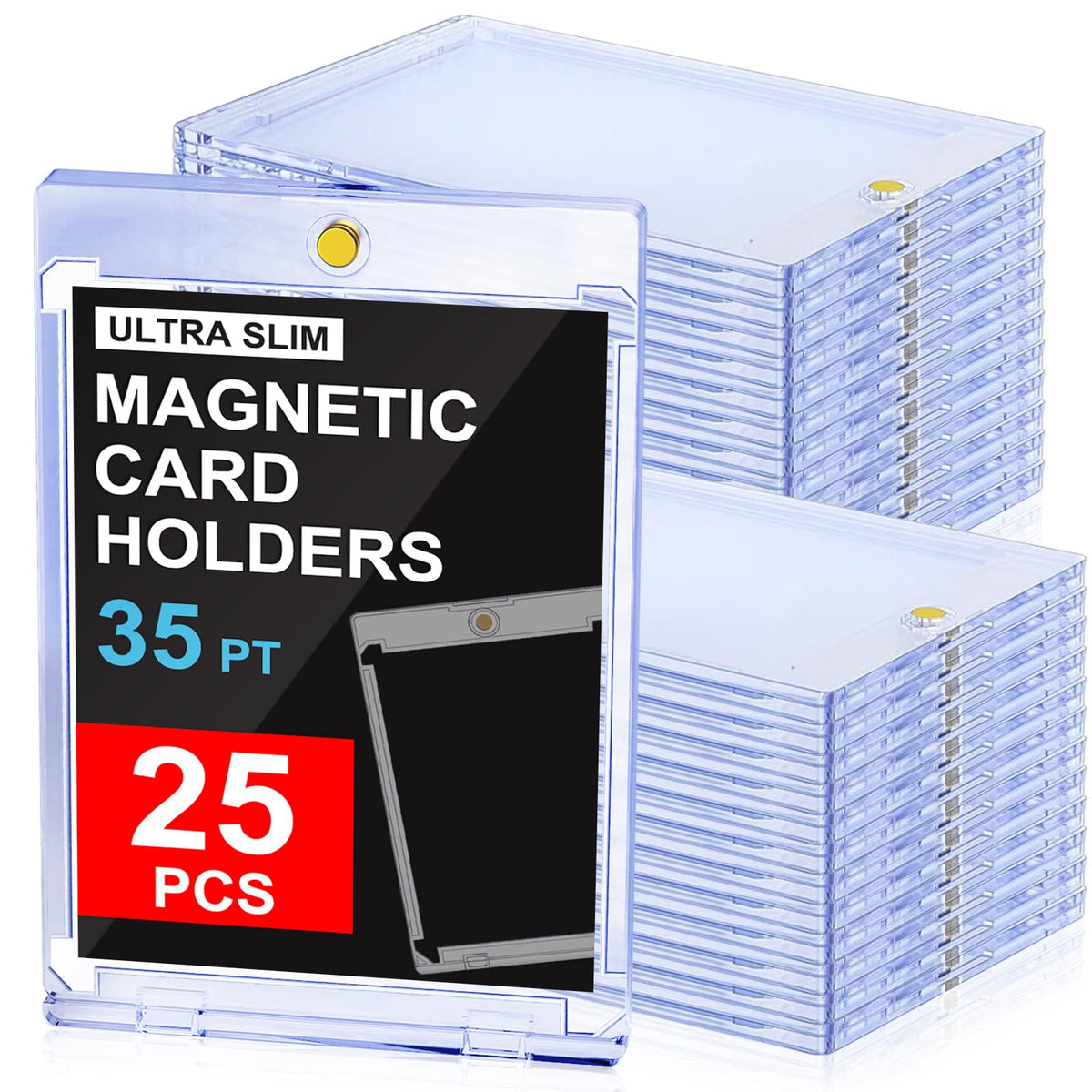 YZtree 25ct magnetic card holders demonstrate compact, lightweight protection for trading cards.