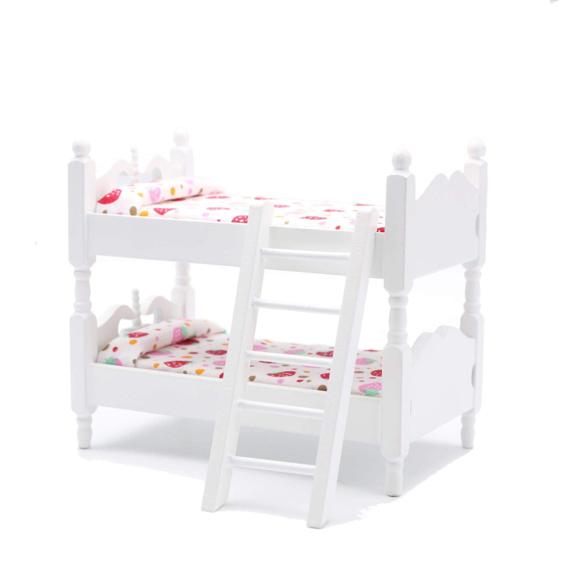 Z MAYABBO baby bunk bed with ladder in 1:12 scale for imaginative dollhouse play