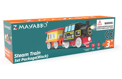 Z MAYABBO motorized train set inspires creativity on wooden tracks.