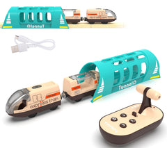 Z MAYABBO bullet locomotive on wooden track ready for action and play