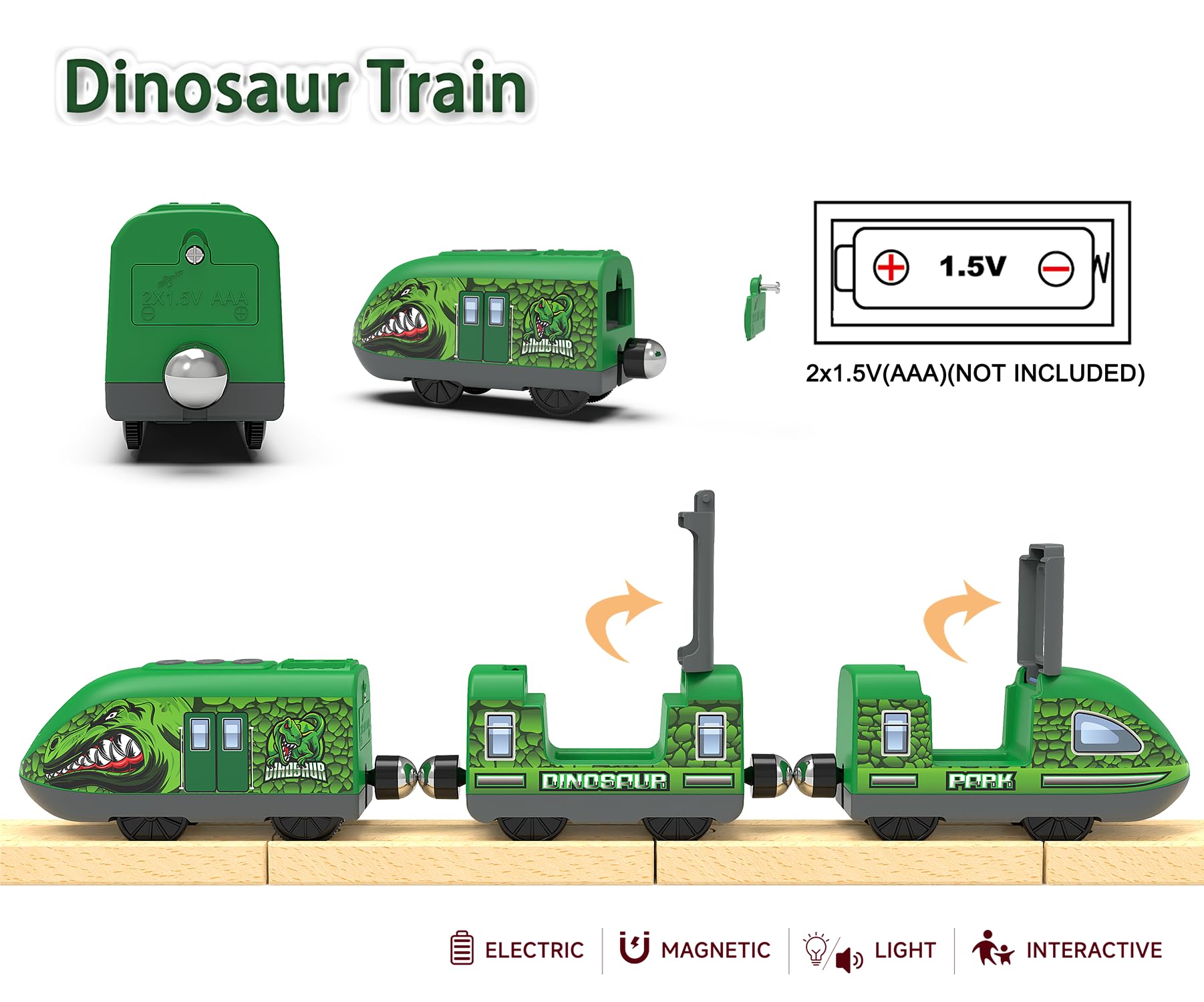 Z MAYABBO crocodile figure adds excitement to wooden railway play