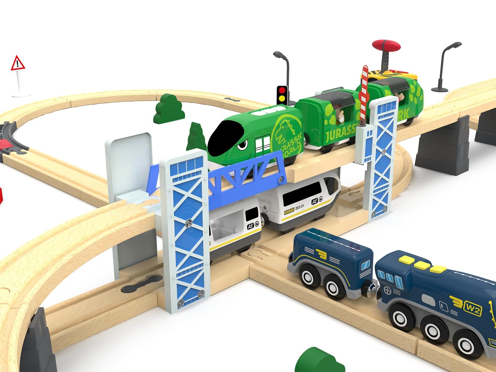 Z MAYABBO crossing tracks image showcases seamless integration with existing sets.