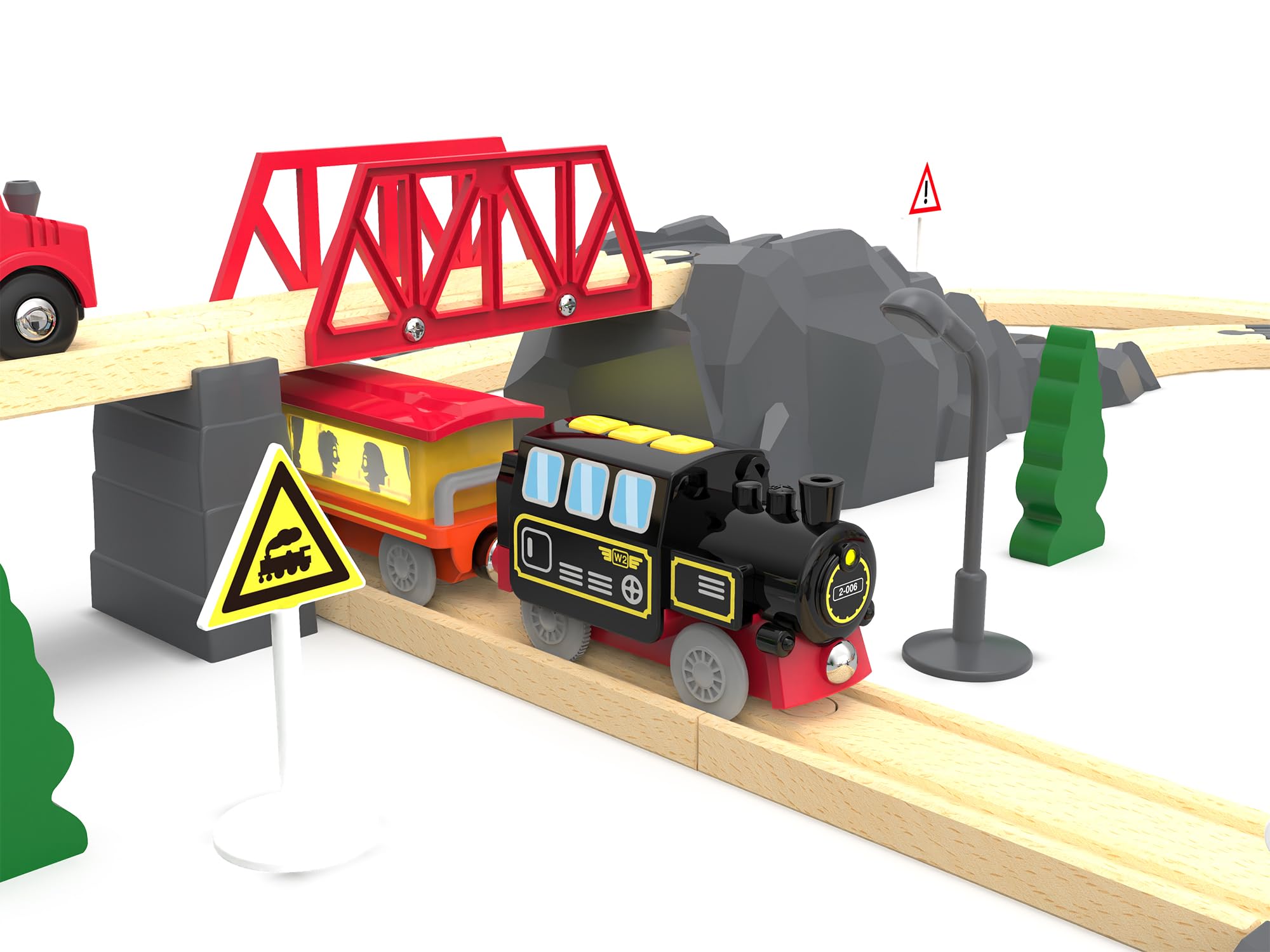 Z Mayabbo motorized train battery compartment visible for easy battery replacement