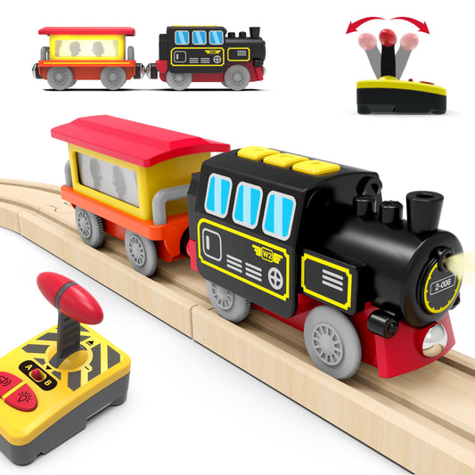 Z Mayabbo motorized train front view with remote control for engaging play