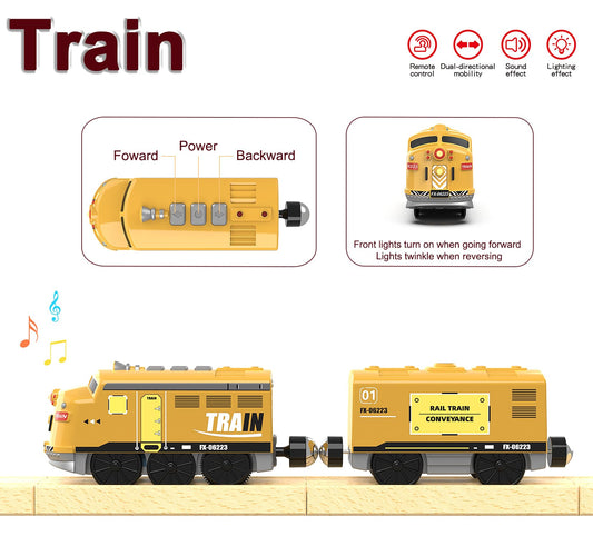 Z MAYABBO motorized train side view demonstrating smooth action for early coordination.