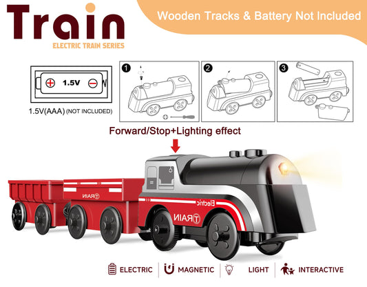 Z MAYABBO front view of the locomotive shows a compact, durable toy.