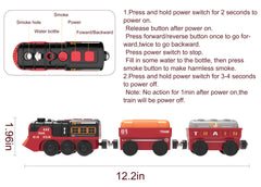 Train lights and sounds during operation for authentic play