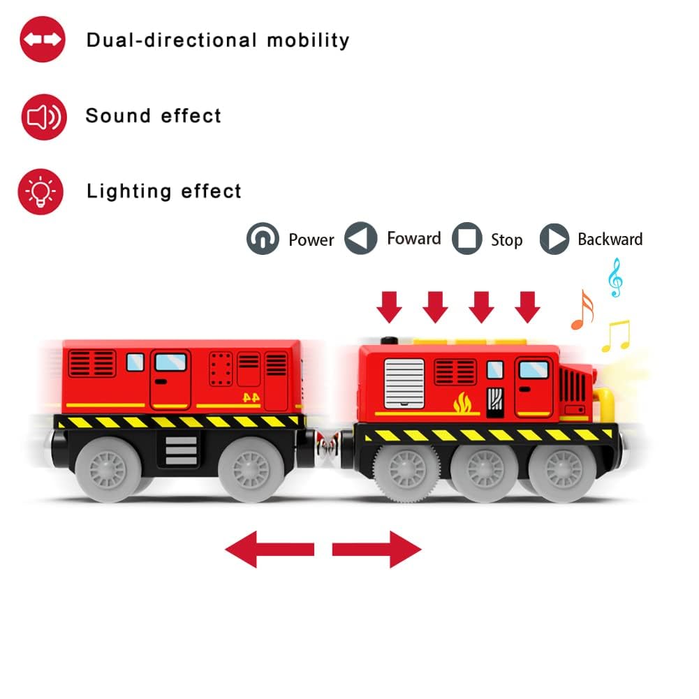 Z MAYABBO magnetic connection carriage linked to compatible wooden train set