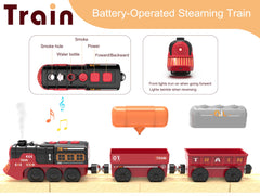 Water coach side view showing the water bottle steam action