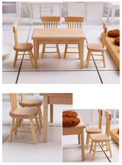 Z MAYABBO wooden dollhouse furniture set for durable, eco-friendly interiors.