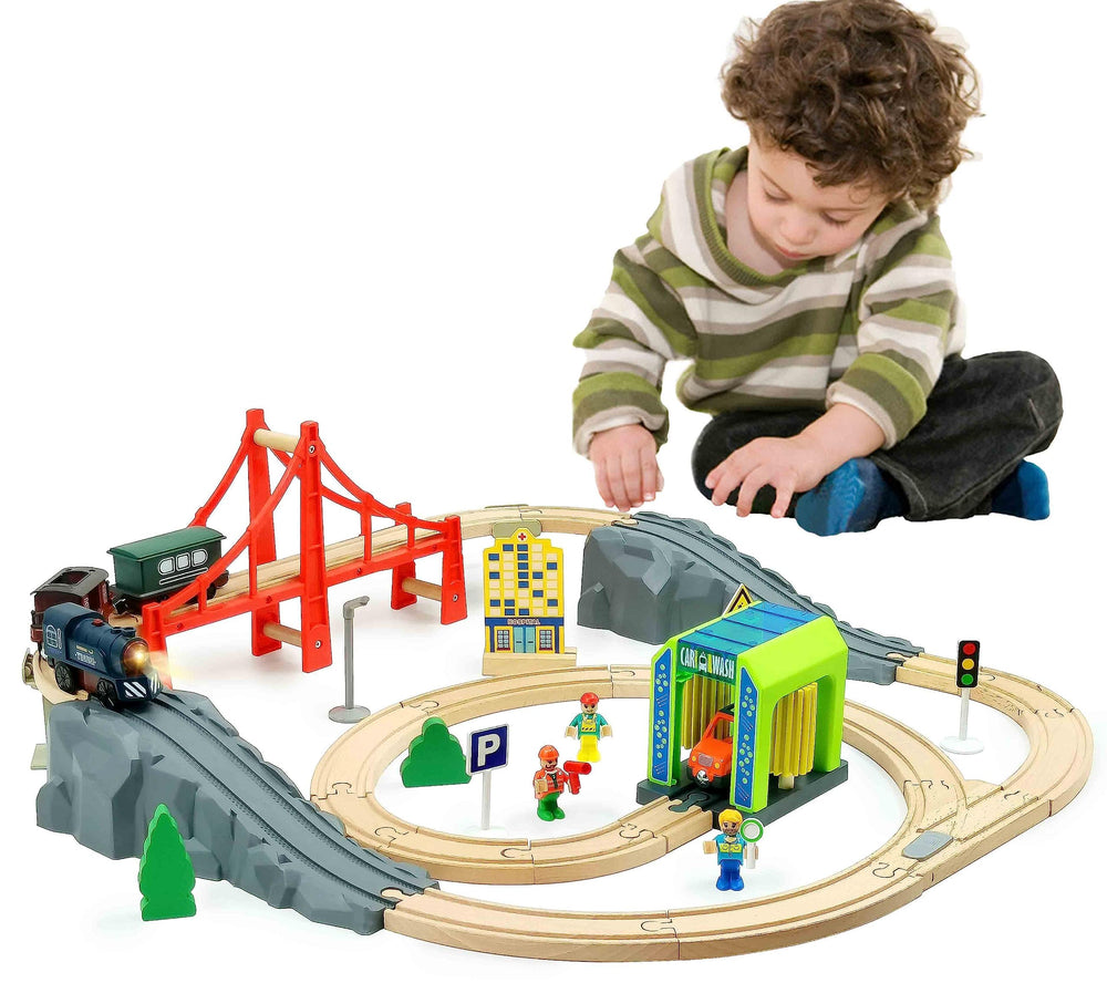 Z MAYABBO wooden track compatibility expands your rail system.