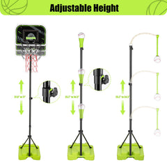 ZACEAC adjustable basketball hoop at 72-4 inches grows with children.
