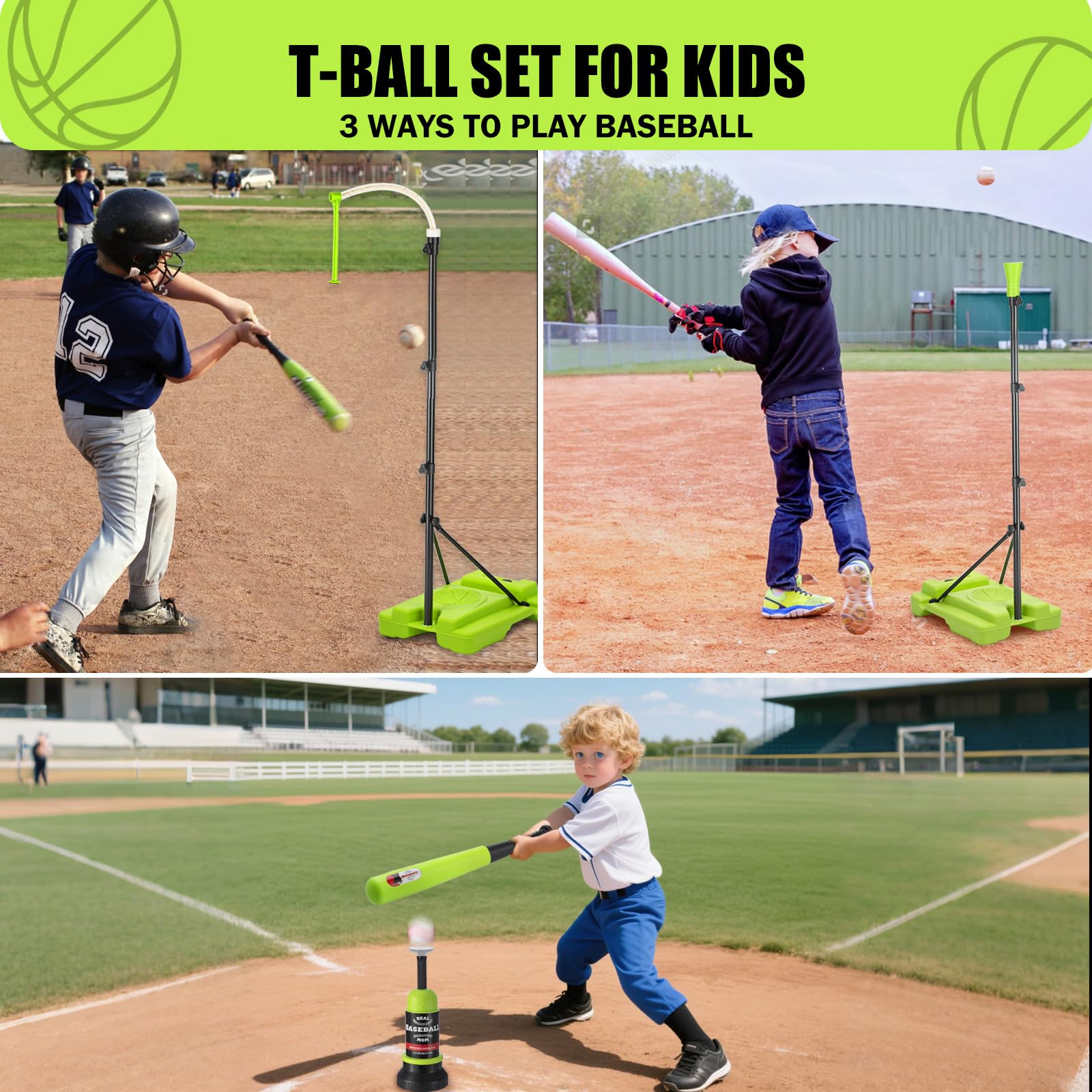 ZACEAC hanging tee baseball hits promotes adjustable batting practice indoors.