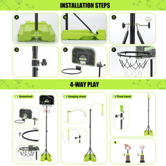 ZACEAC stable triangular base keeps the set steady during energetic play.