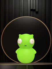 Zacopne Kuchi Kopi glow desk display signifies playful decor choice.