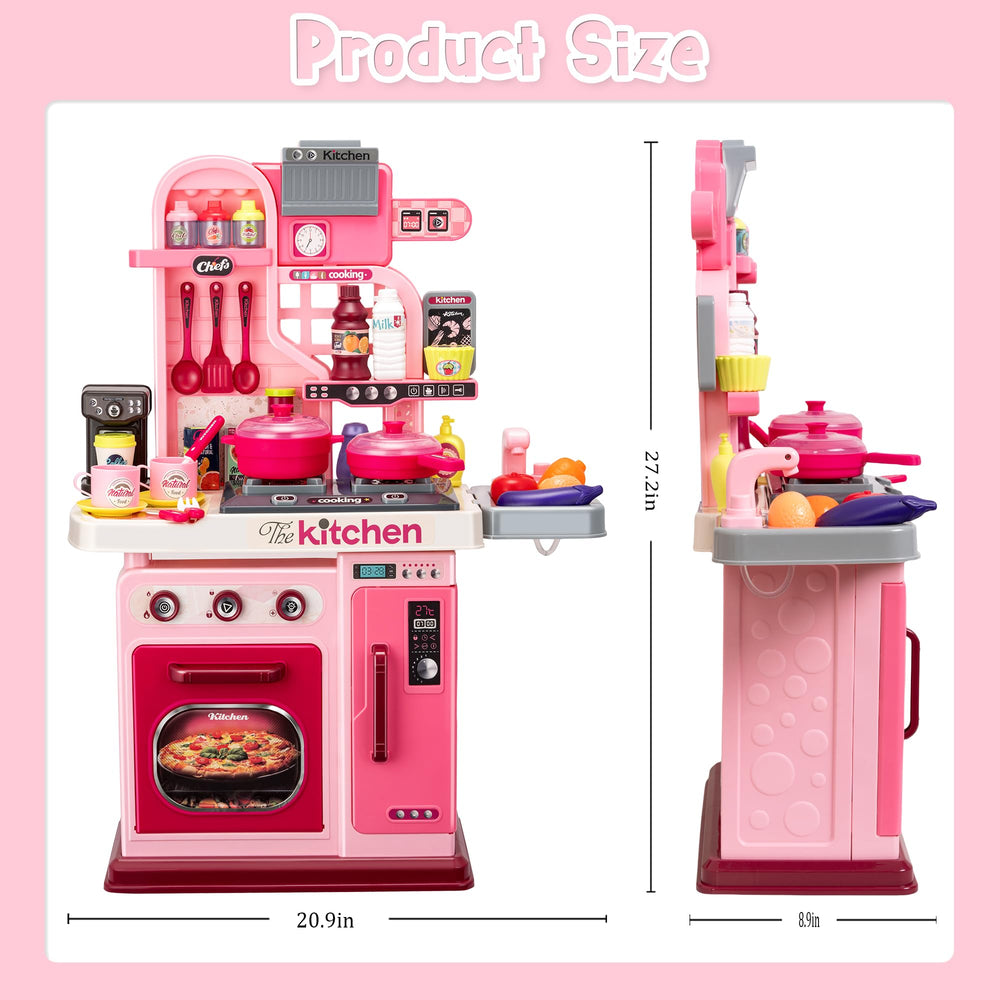 Zaddgiuuy Pink theme design for toddlers' kitchen play and sharing