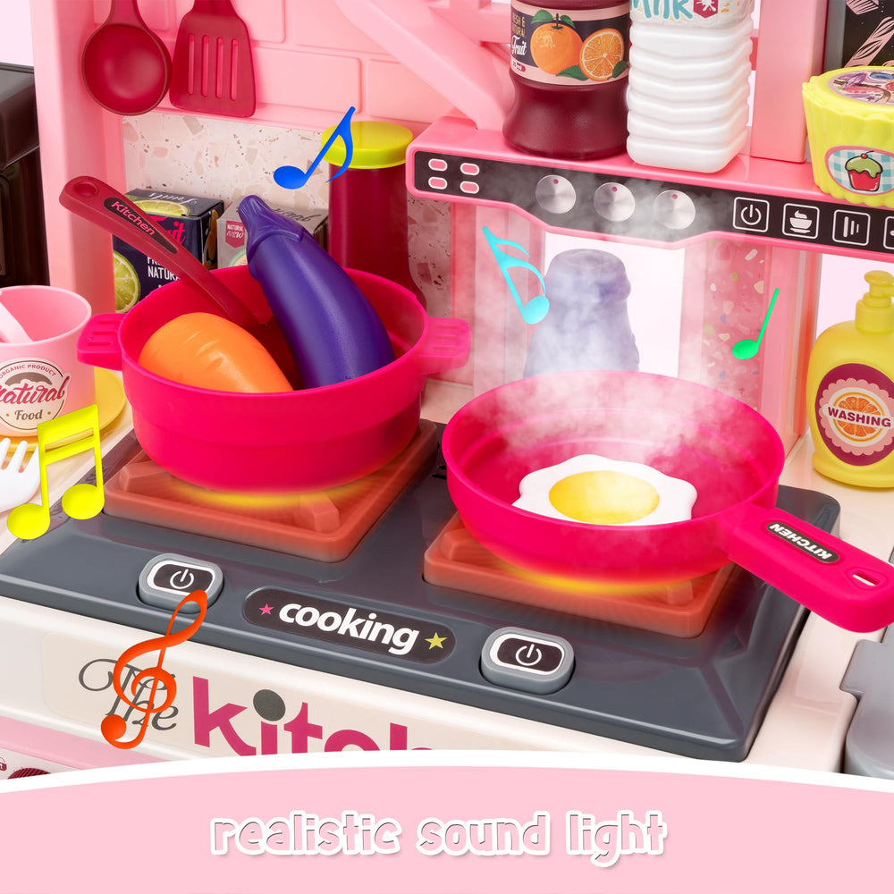 Zaddgiuuy Kids Kitchen Playset sink with running water for washing during play