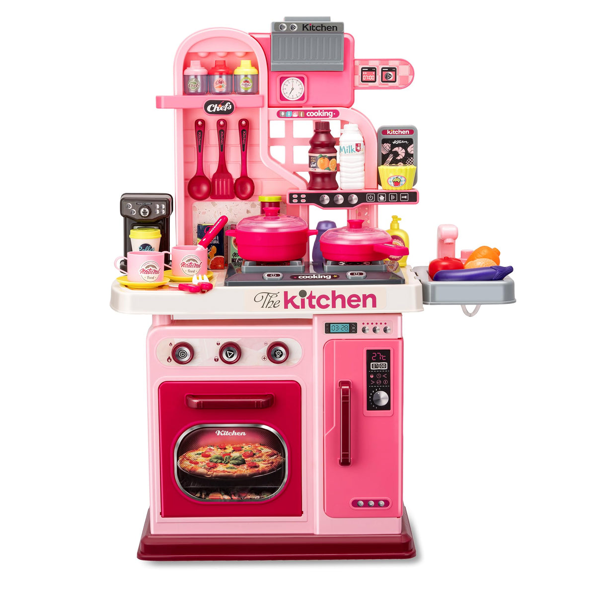 Zaddgiuuy Kids Kitchen Playset stove with lights and sounds for immersive pretend cooking