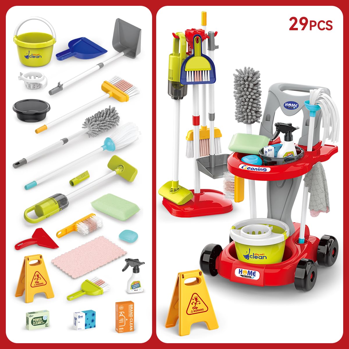 Zaddgiuuy toddler cleaning set broom for imaginative housekeeping
