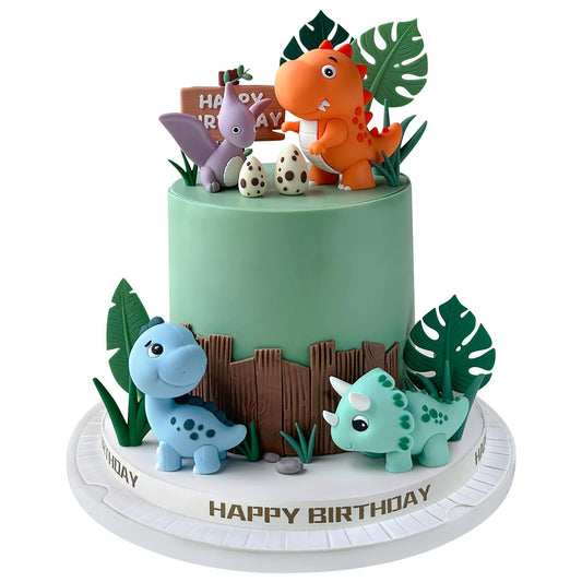 Zafena dinosaur cake topper set for safari-themed celebrations.