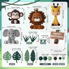 Zafena Safari lion cake topper creates a bold jungle centerpiece.
