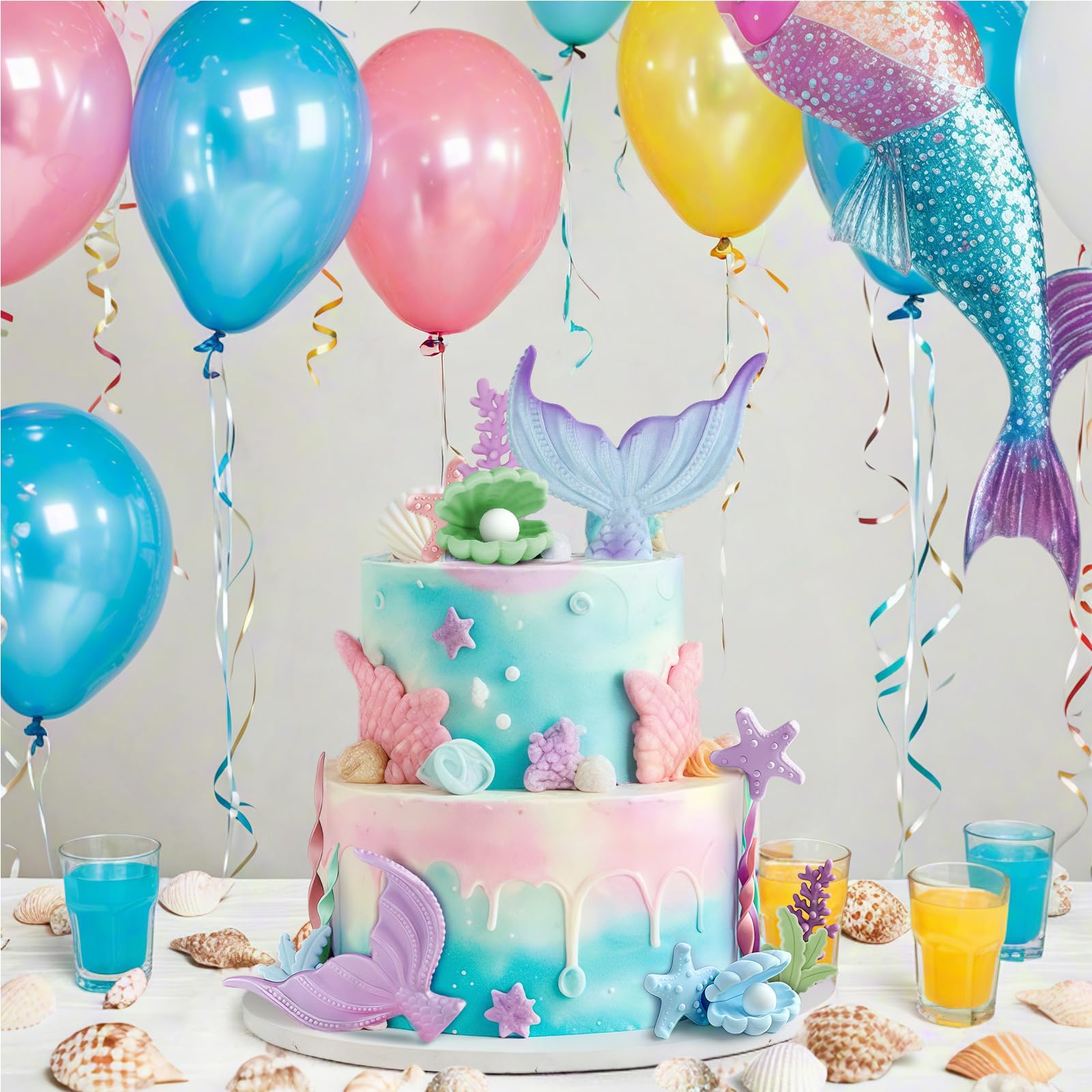 Zafena shell-topper seashells perfect for sea-themed party cakes.