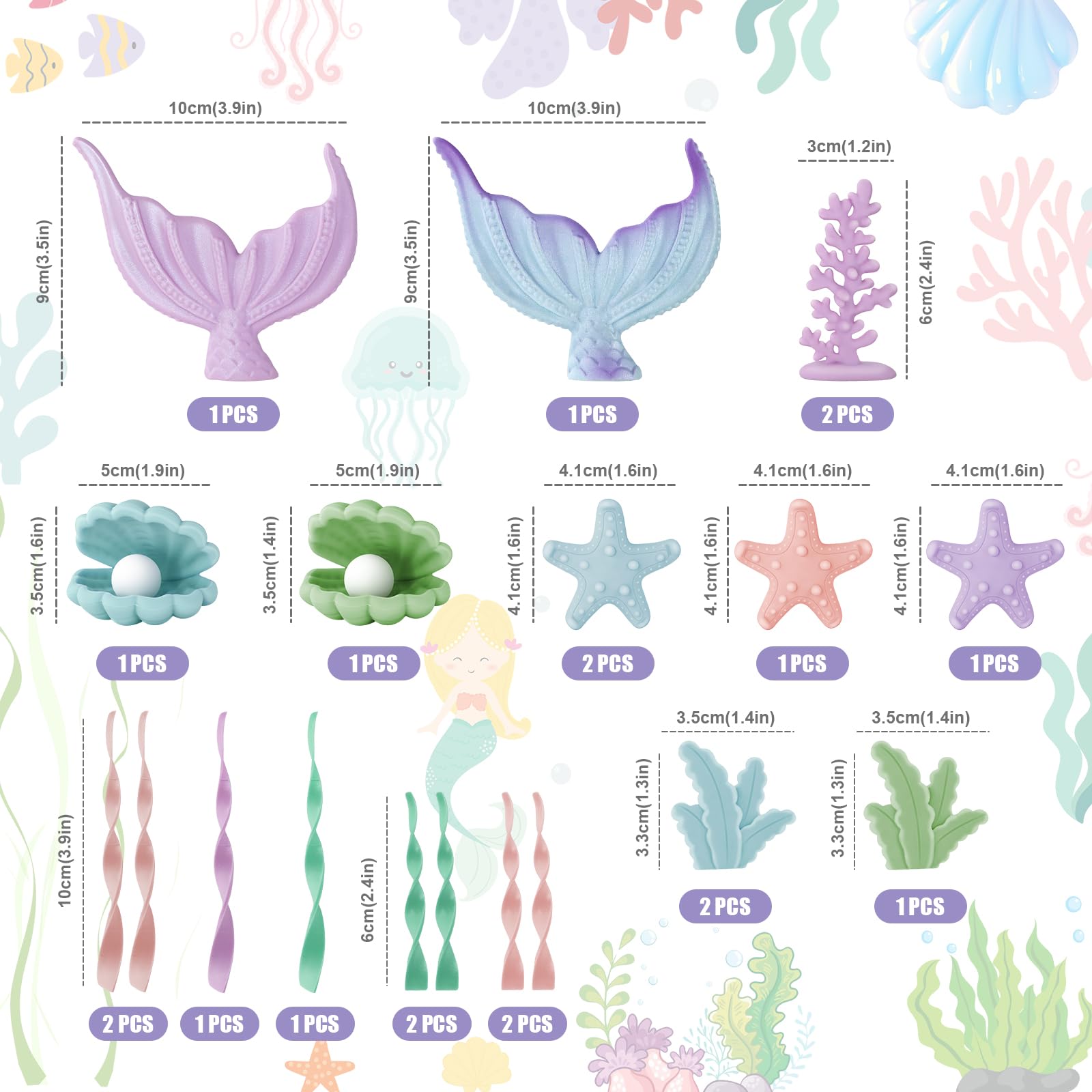 Zafena starfish-topper-collection adds playful sea accents to cupcakes.