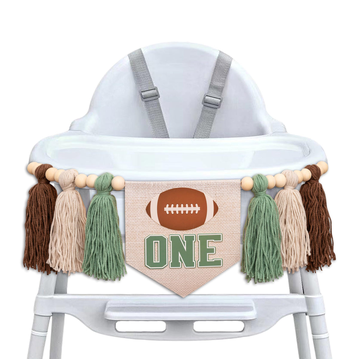 ZAIBIANHAO high chair banner with football ONE design boosts photo worthy moments