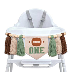 ZAIBIANHAO high chair banner with football ONE design boosts photo worthy moments