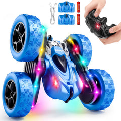 Zalneo remote-control stunt car front view shows 4WD power for versatile play.