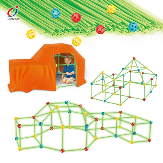 Zamno fort-building glow sticks illuminate night-time play for imaginative forts