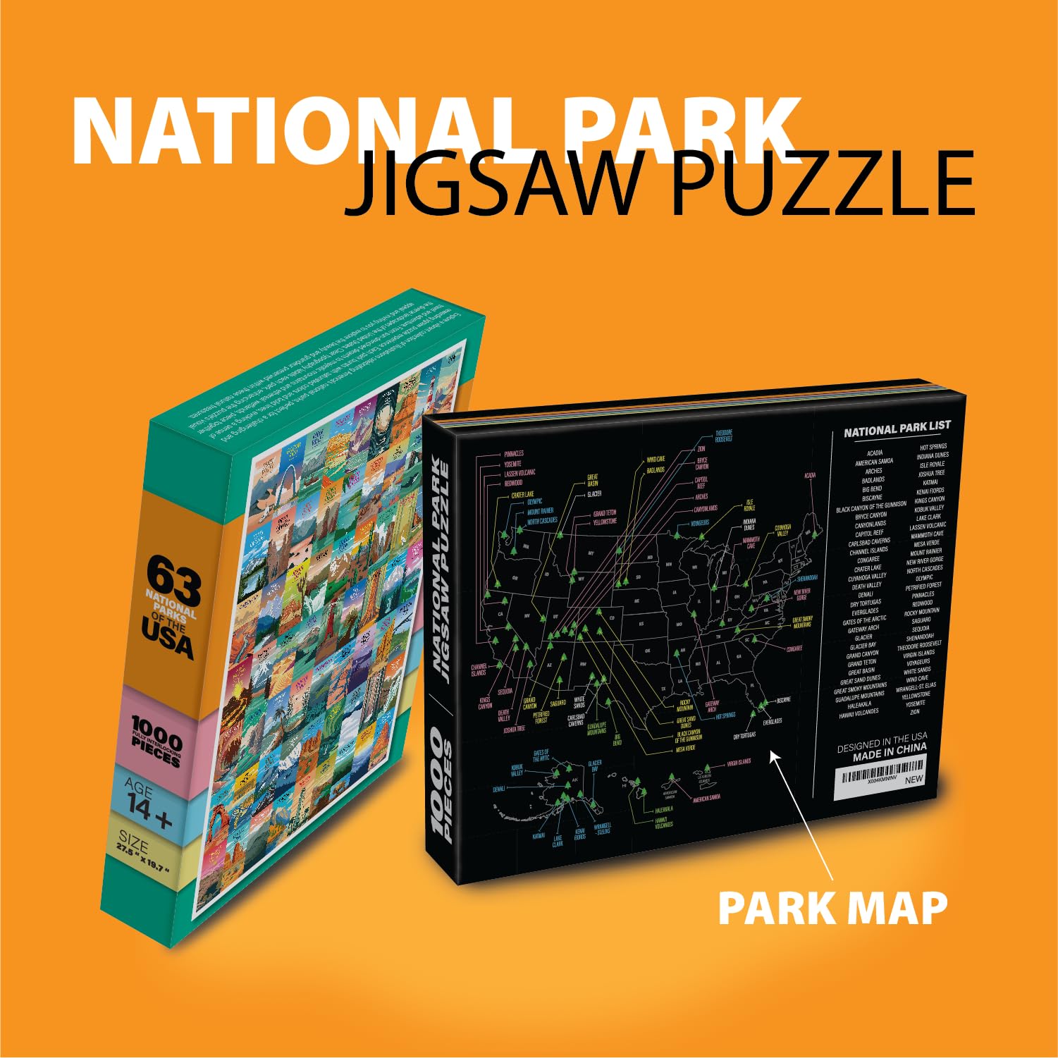 Zamzal National Parks puzzle finished display showcasing a stunning table centerpiece.