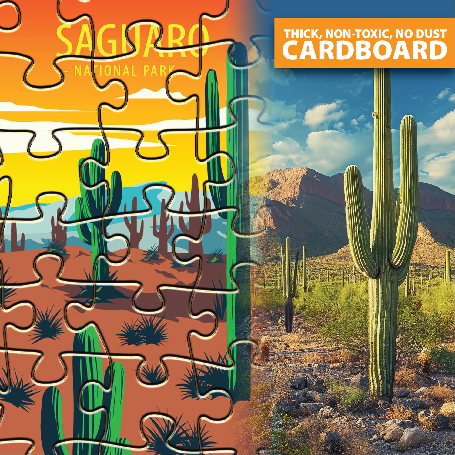 Zamzal National Parks puzzle packaging notes highlight included map and learning details.