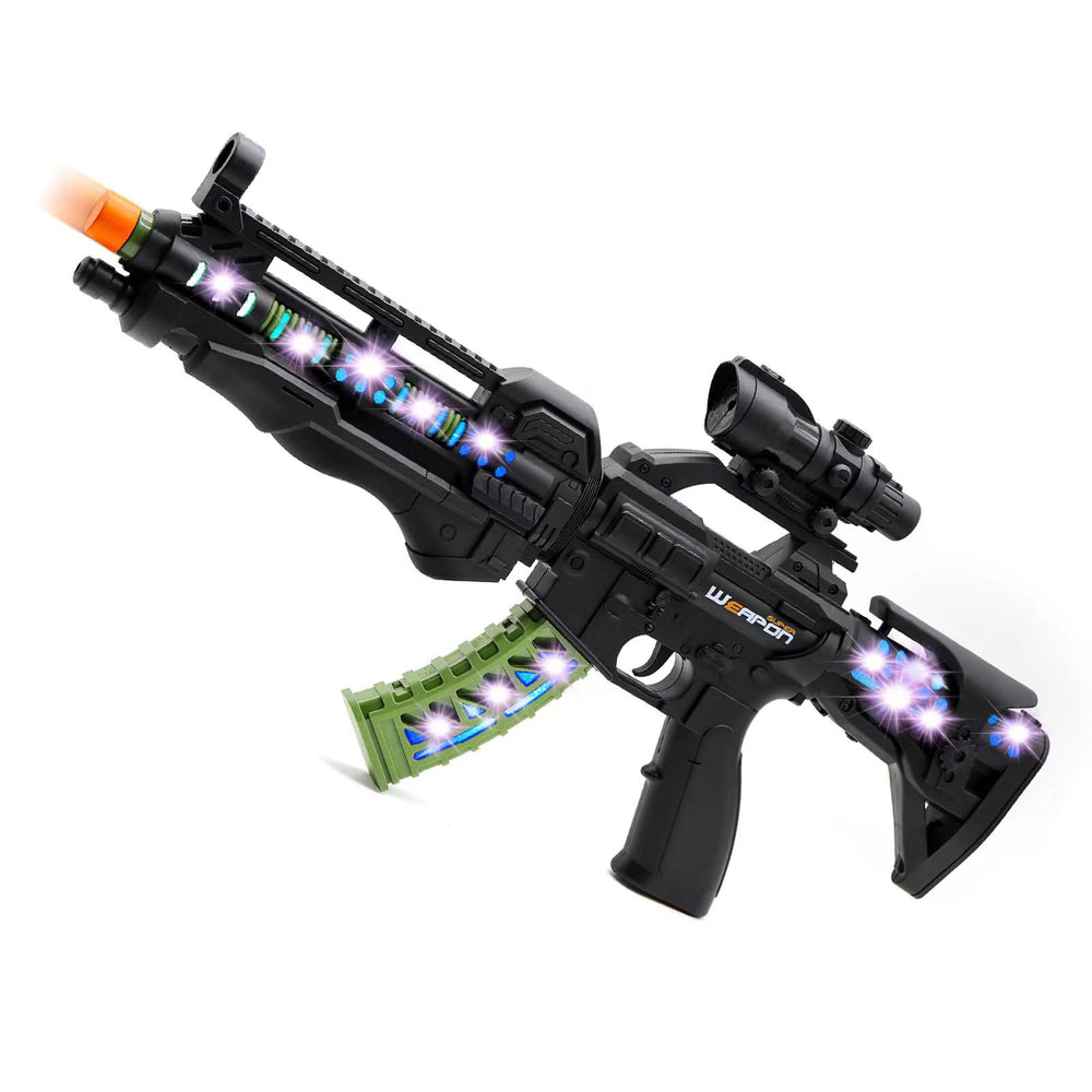 Zanktony light-up toy gun with LED lighting for immersive pretend play.