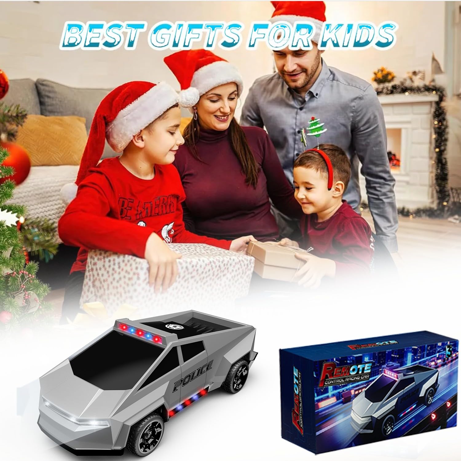 Zappido Cybertruck RC toy LED lights brighten night racing