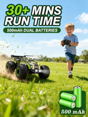 Zappido rugged dino truck with reinforced bumpers withstands bumps and crashes.