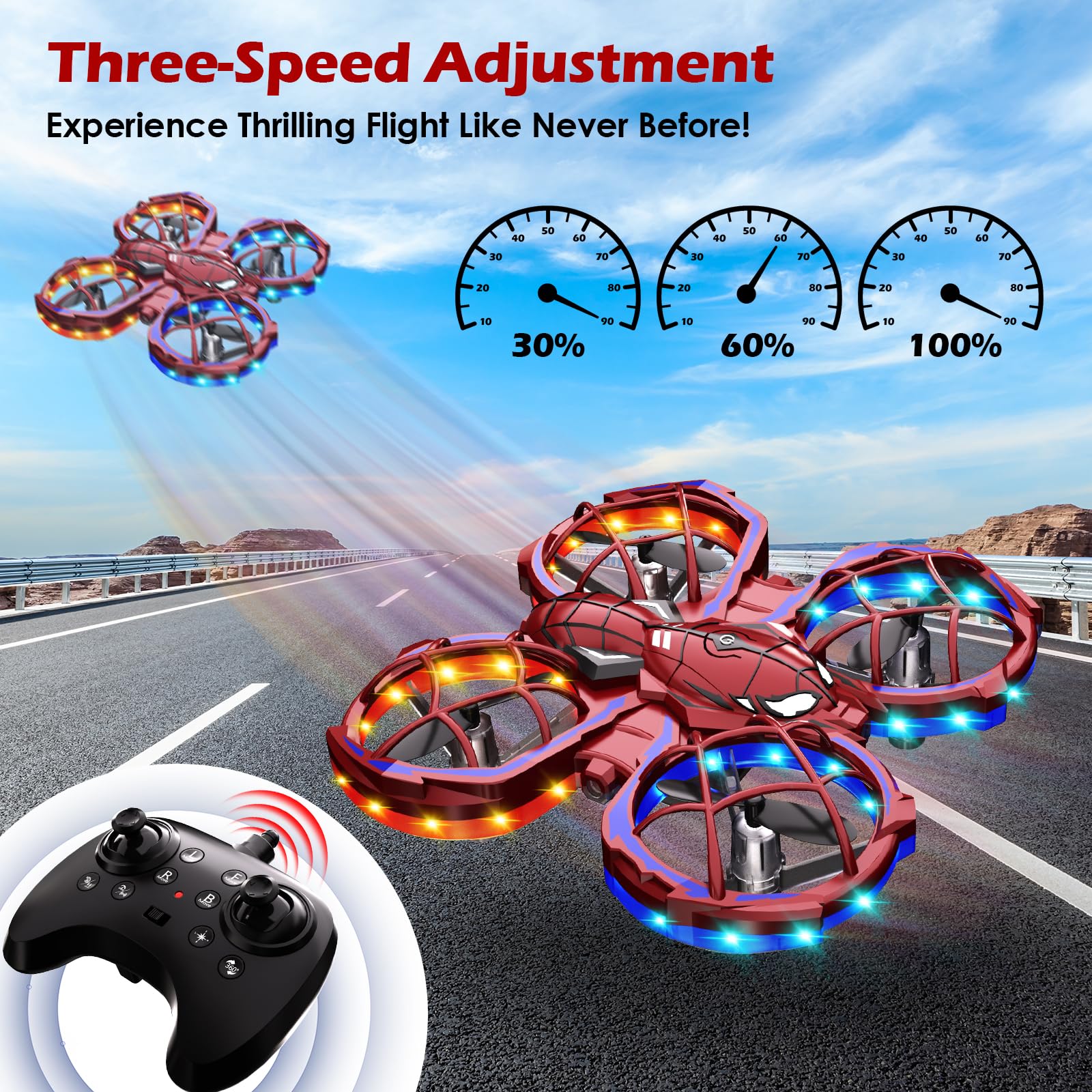 Zappyway Spider Mini Drone 360° flips demo for fun