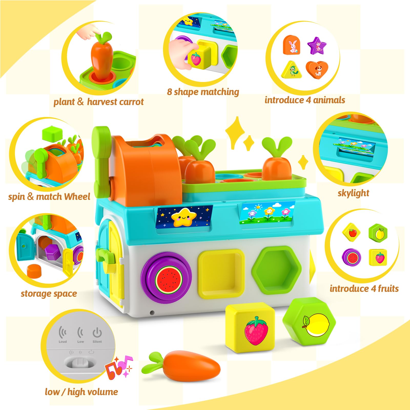 Zardali Montessori fruit-animal puzzles promote color and shape matching for early learning.