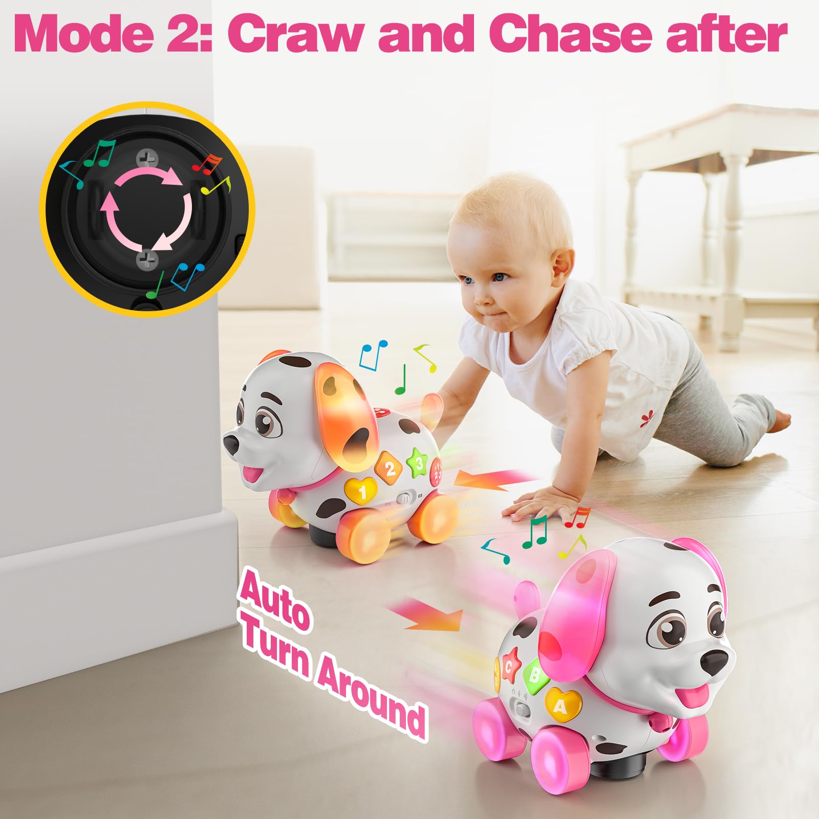 Zardali pull-handle walking mode helps toddlers practice steps.