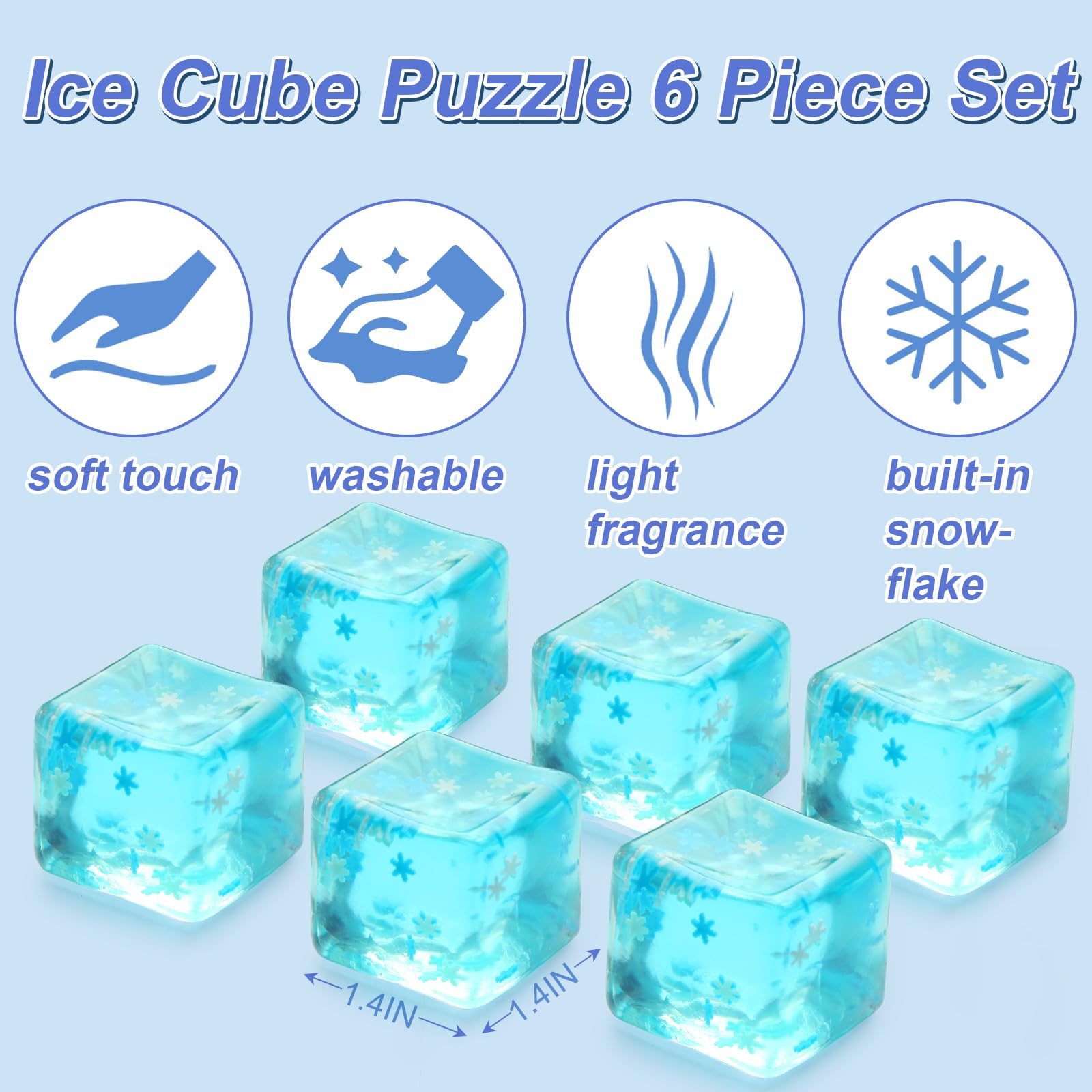 Zasnynua ice cube pack highlights portable 6-pack for on-the-go use.