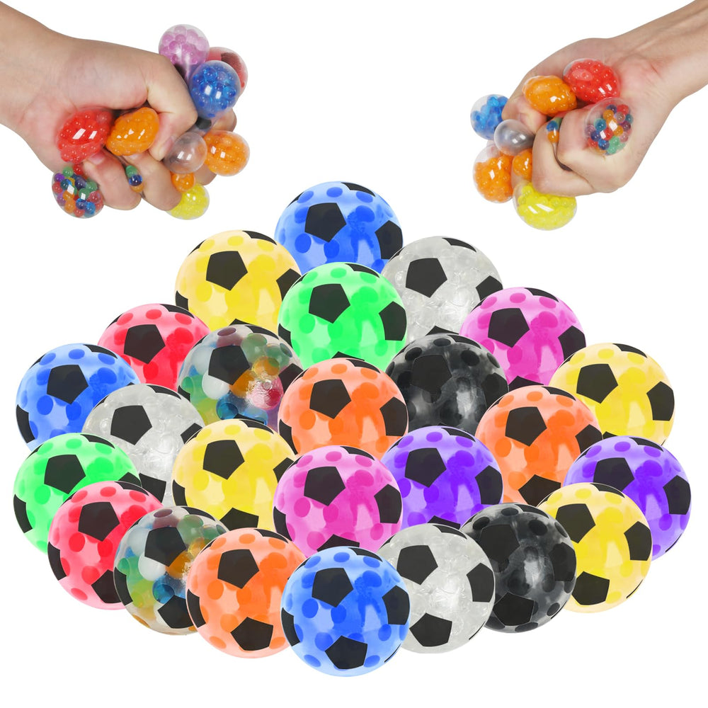 Zasnynua mini soccer stress balls in vibrant colors for quick stress relief.