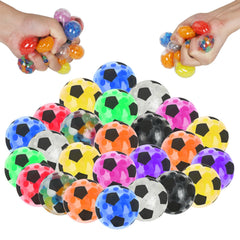 Zasnynua mini soccer stress balls in vibrant colors for quick stress relief.