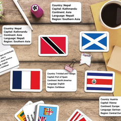 Zastic! World Flags premium-cardstock construction ensures durable, long-time use.