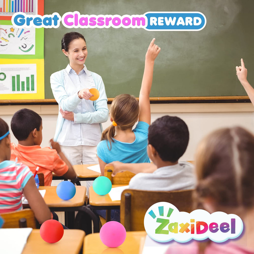 ZaxiDeel 24-pack squishy balls spread out show variety and value.