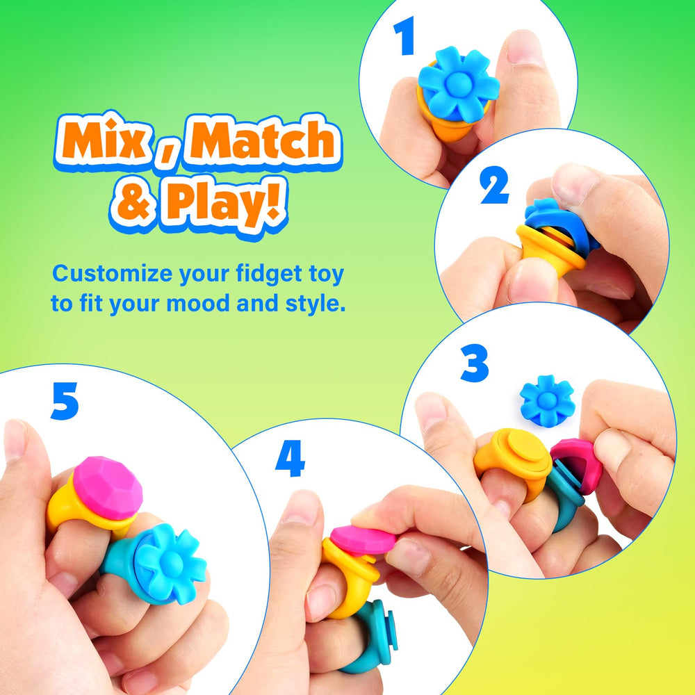 ZaxiDeel fidget ring assembly pieces for customization with friends