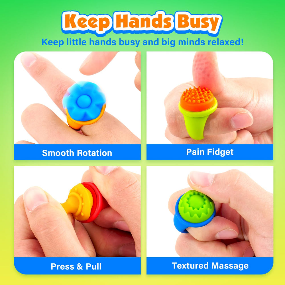ZaxiDeel fidget ring silicone textures for varied tactile feedback