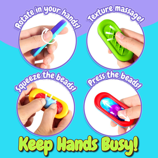 ZaxiDeel Sensory Marble Fidget child holding the toy for quiet, focused play.