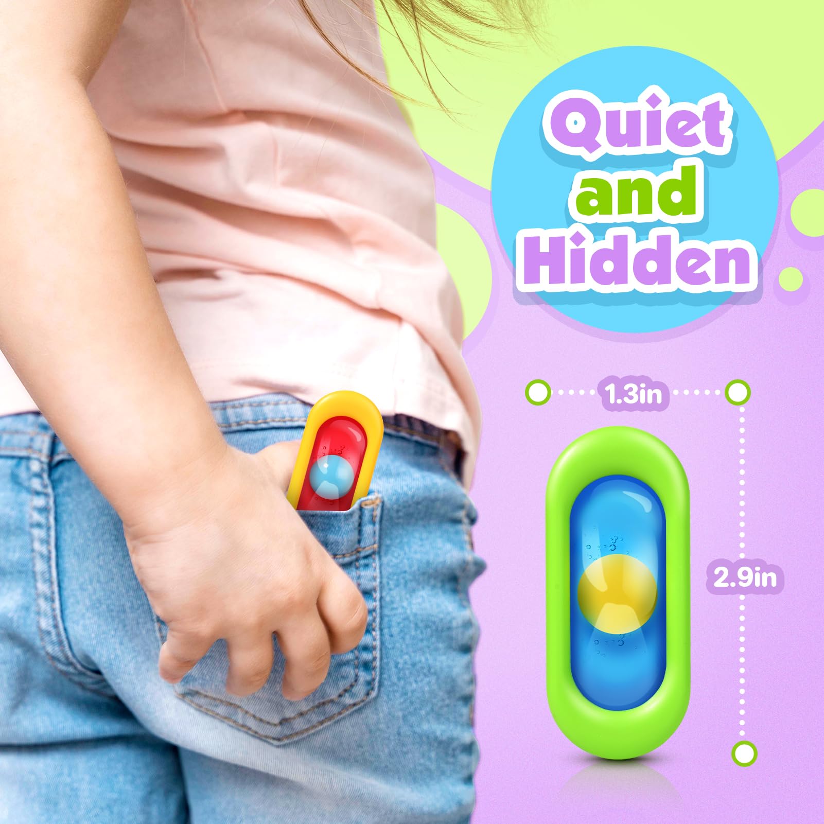 ZaxiDeel Sensory Marble Fidget ideal classroom reward or stocking stuffer