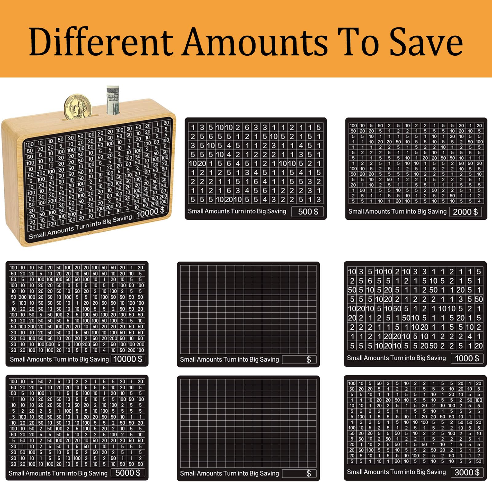 Zayeemi money-saving-box wooden top view highlights open access to savings area.