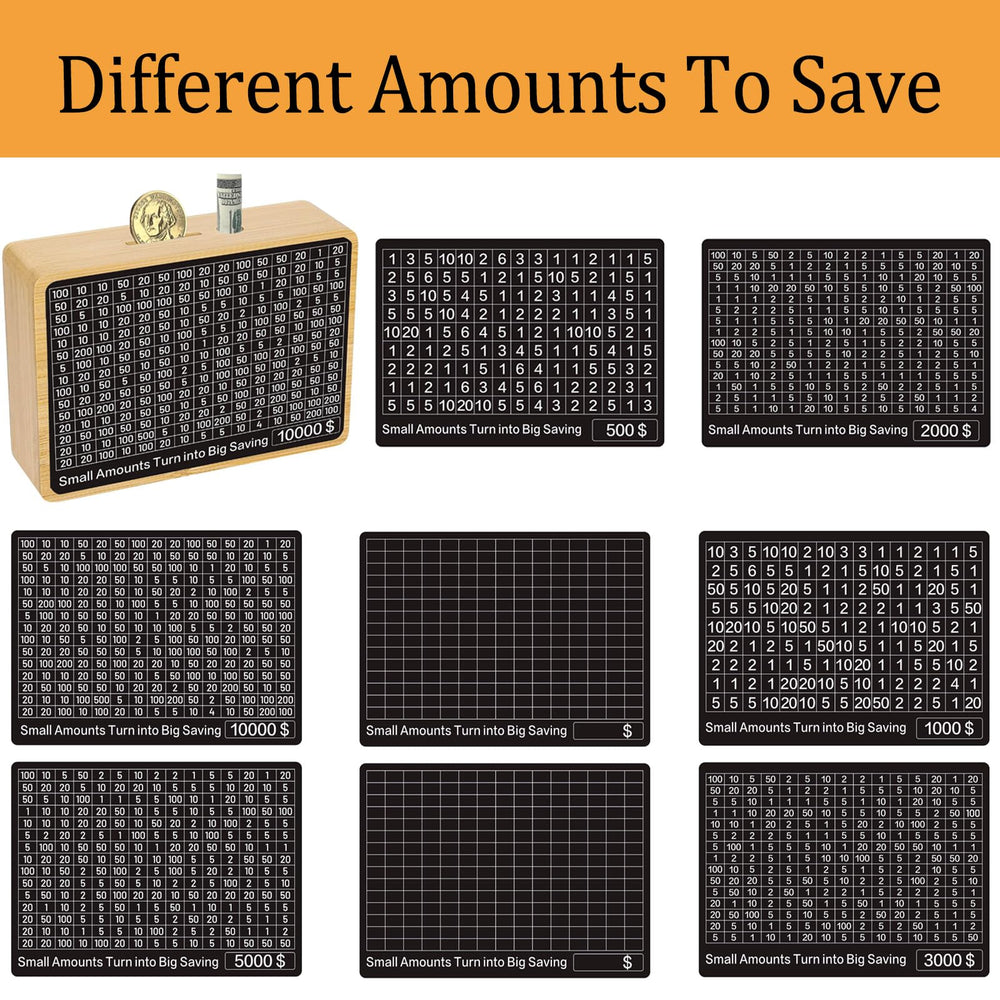 Zayeemi money-saving-box wooden top view highlights open access to savings area.
